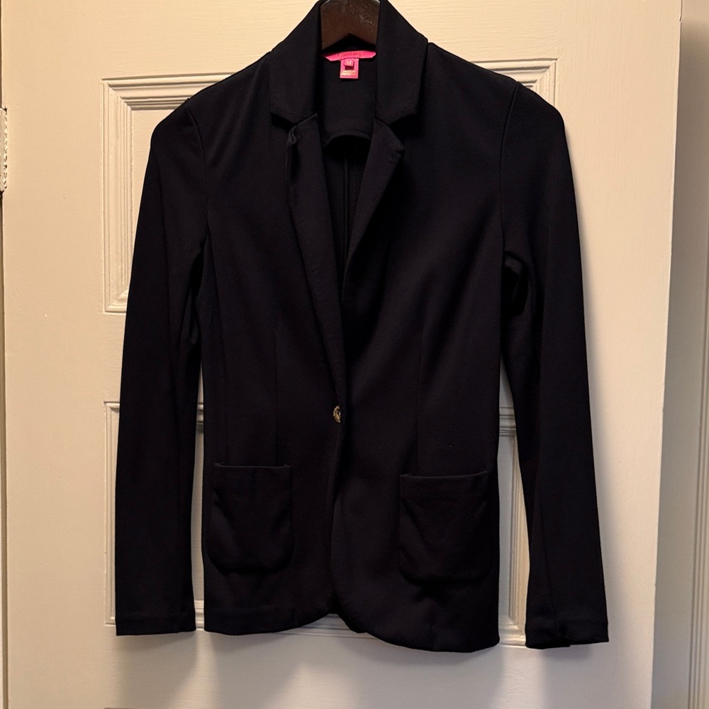 Lilly Pulitzer Black Knit Blazer Jacket